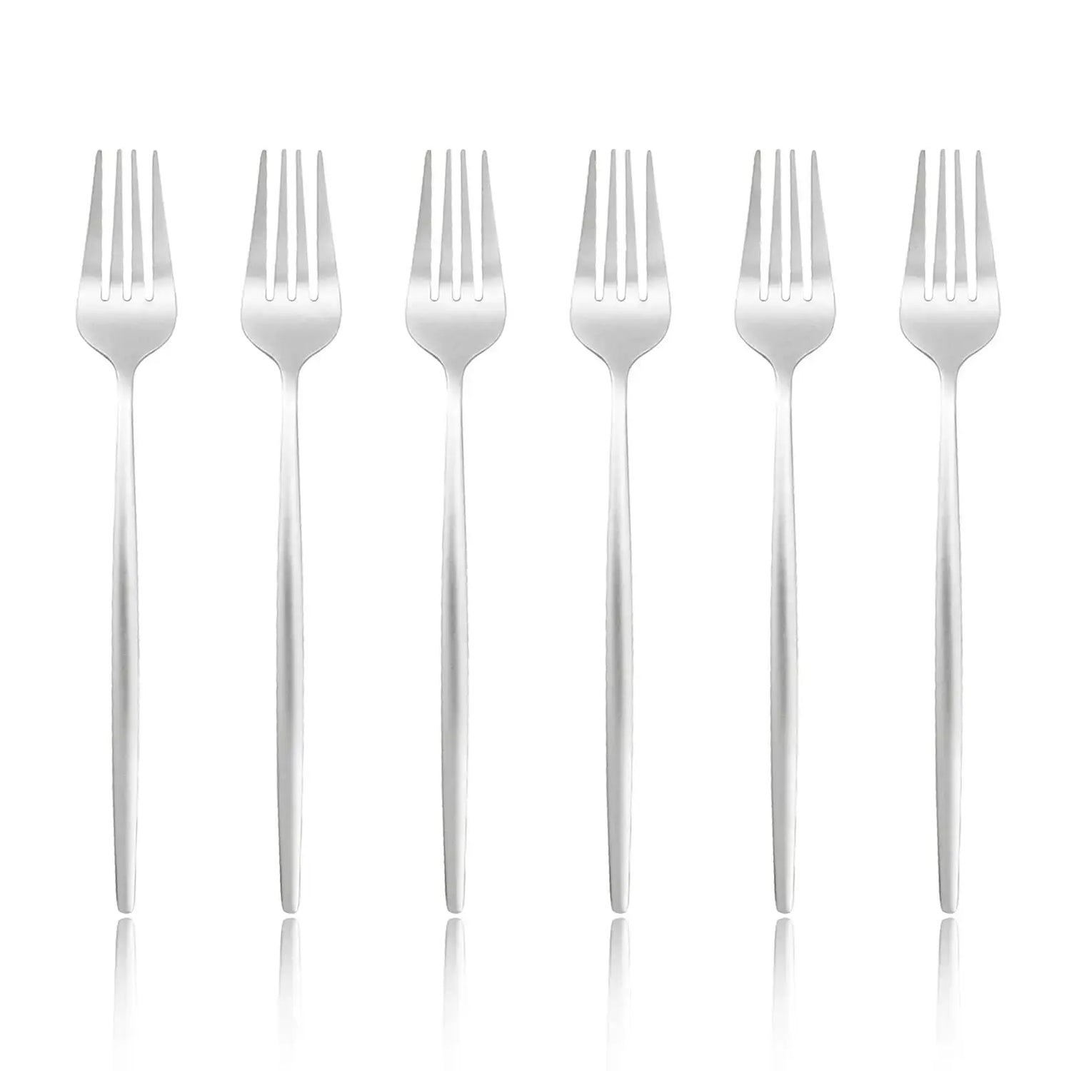 Silvere/Golden Stain Flatware Set - 6 Pcs Stainless Steel