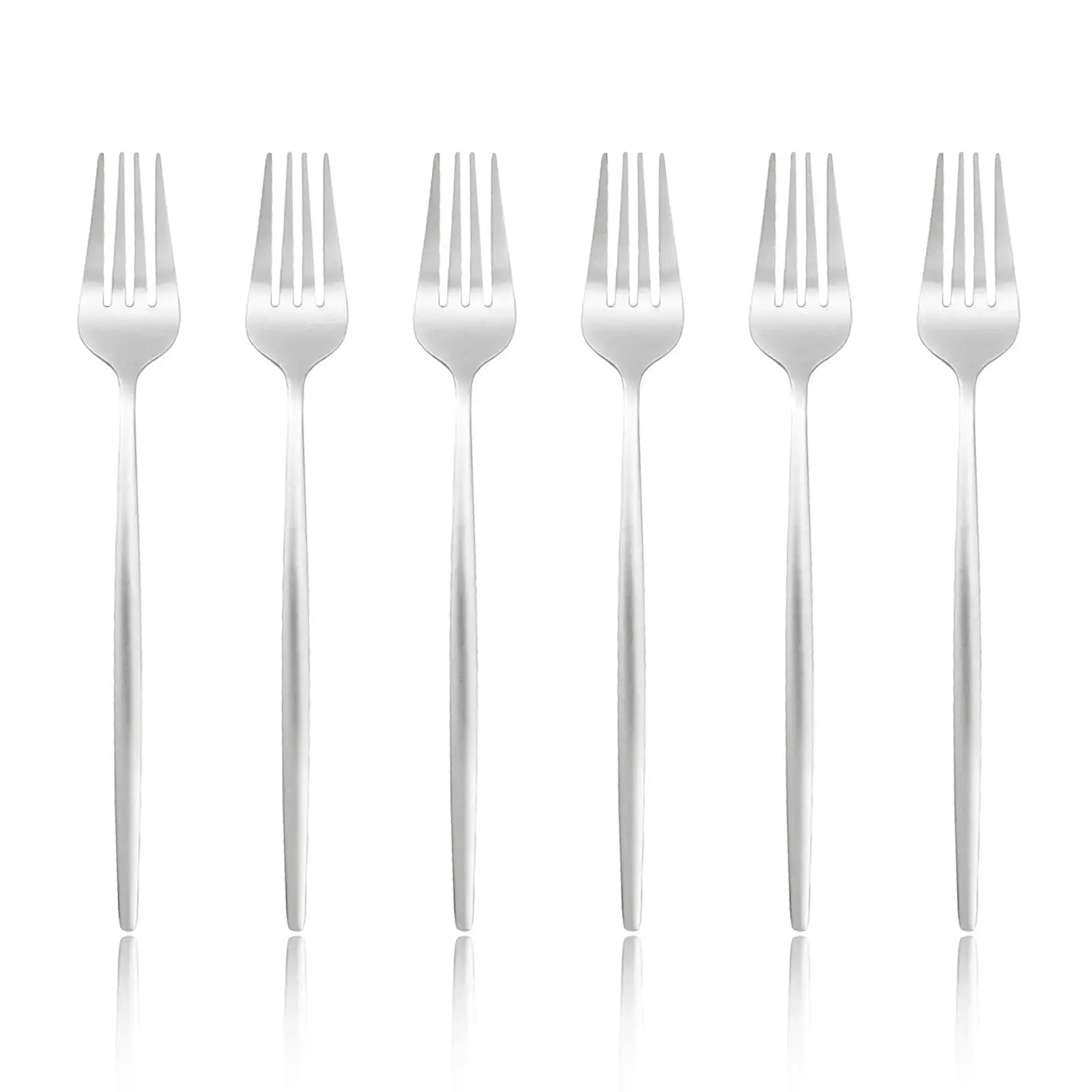 Silvere/Golden Stain Flatware Set - 6 Pcs Stainless Steel