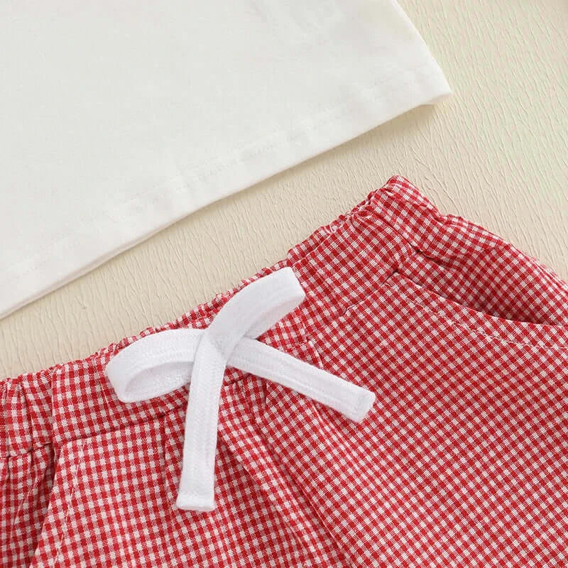 Infant Boy Patriotic Outfit American Flag Tank Top and Denim Shorts Set for 4th of July Celebration with Style