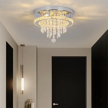Modern Crystal LED Flush-Mount Ceiling Light