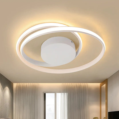 GreeLustr Dimmable LED Flush Mount Chandelier, Gold, White or Black