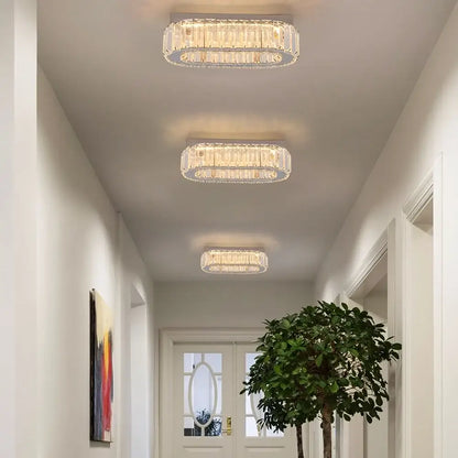 Modern Oval Crystal LED Pendant Chandelier