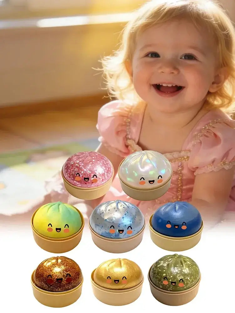Simulation Dumpling Pressure Ball Slow Rebound Soft Pinch Decompression Toy Office Home Decor Children Adults Birthday Gifts