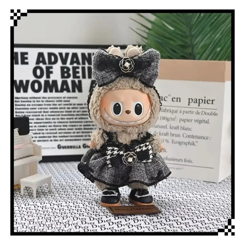 Only Doll Clothes 17cm Labubu Baby Clothes Labubu Blind Box Pendant Plush High-Quality Toy Decoration Cute Set Children&