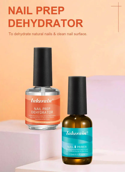 Nail Prep Dehydrator &amp; Primer Set, 2 × 15 ml