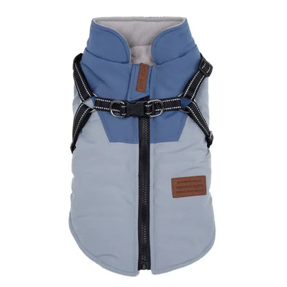 Pet Dog Jacket With Harness Winter Dog Clothes For Small Large Dogs Warm Waterproof Pet Coat Chihuahua Clothing Puppy Costumes