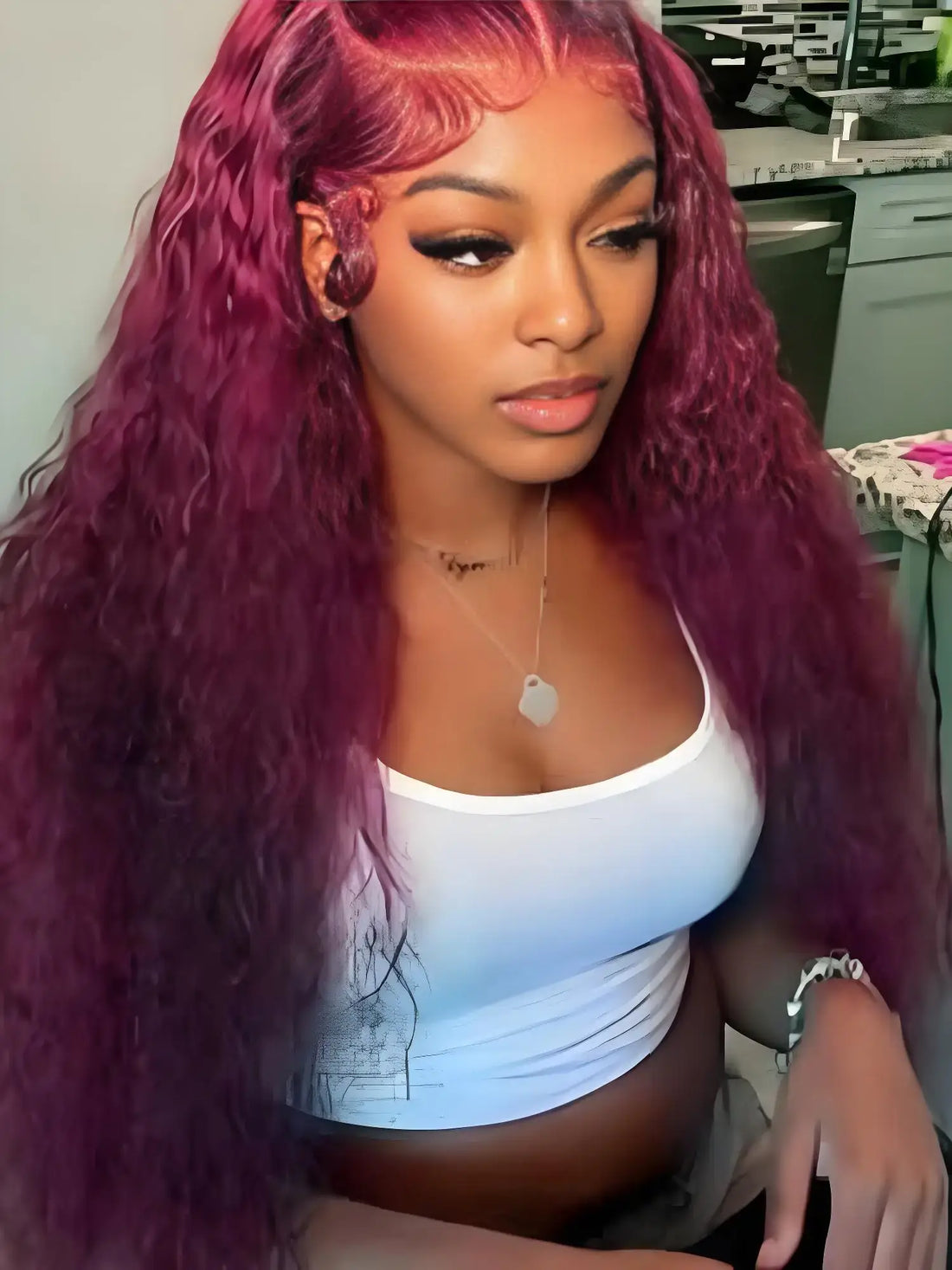 250 Density Deep Wave 99J Burgundy 13x4 Lace Frontal Wig Human Hair 13x6 Curly 30 40 Inch HD Lace Front Wigs Red Wine Water Wave