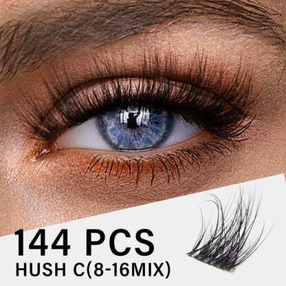 VYRILA Individual Cluster Lashes – C Curl 3D Wispy DIY Eyelash Extensions | 0.05–0.07mm Super Thin Band | Reusable Natural Look