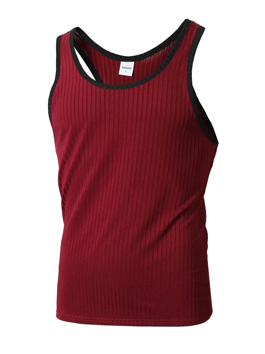 Men s Sleeveless Muscle Tank Tops with Racerback Design for Workout Training and Gym Fitness - Casual Streetwear Style