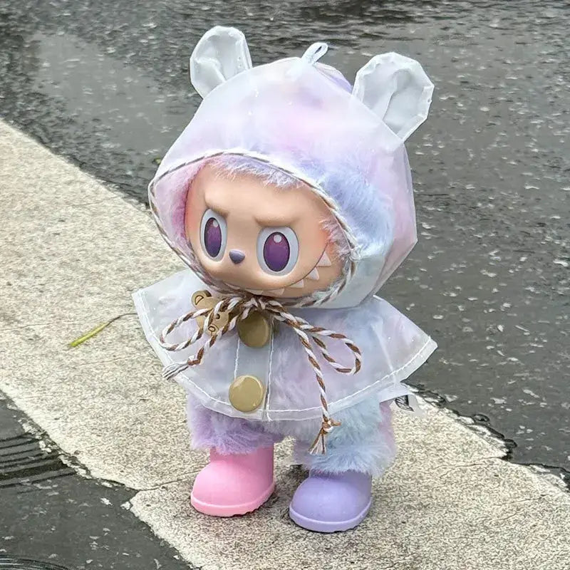 Labubu 3.0 Dolls Outfit: Cute Rain Coat &amp; Shoes
