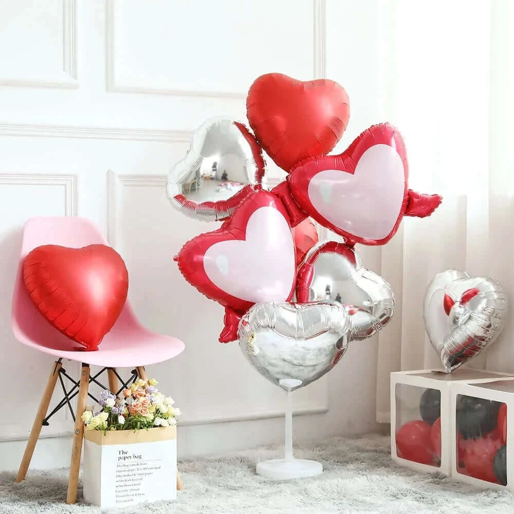 Happy Valentine’s Day Love Red Heart Bear Foil Balloons Wedding Anniversary Party Supplies Birthday Gift Home Outdoor Decoration