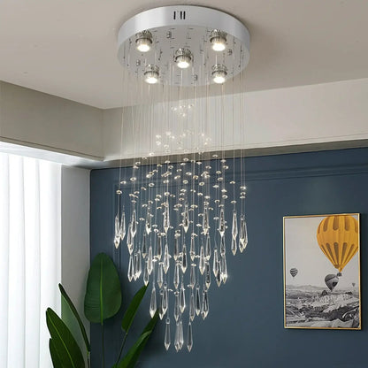 VETRULUS Raindrop Crystal LED Chandelier, Selectable Sizes