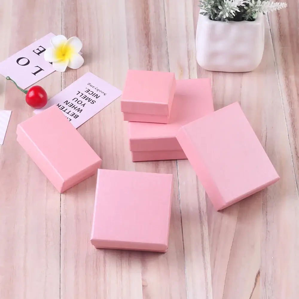 12pcs/ lot Simple Box Earnail Rings Earrings Bracelet Necklace Gray Black Paper Jewellry Display Case Jewelry Organizer 2030
