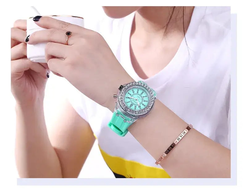 LED Light-Up Watch with Silicone Strap