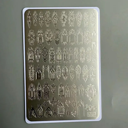 XMQ NAIL ART STAMPING PLATES CAVED WINDOW IMAGE PLATES