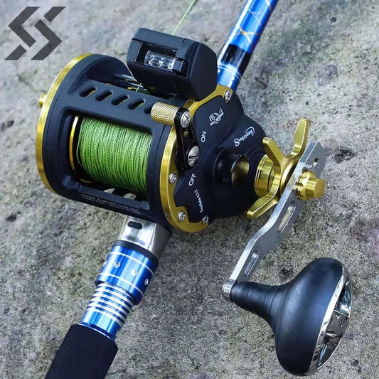 Sougayilang Saltwater Fishing Reels Cast Drum Wheel Trolling Casting.