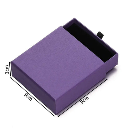 Creative Drawer Jewelry Packaging Box Necklace Ring Earing Bracelet Storage Organizer Display Stand Solid Color Paper Gift 2030