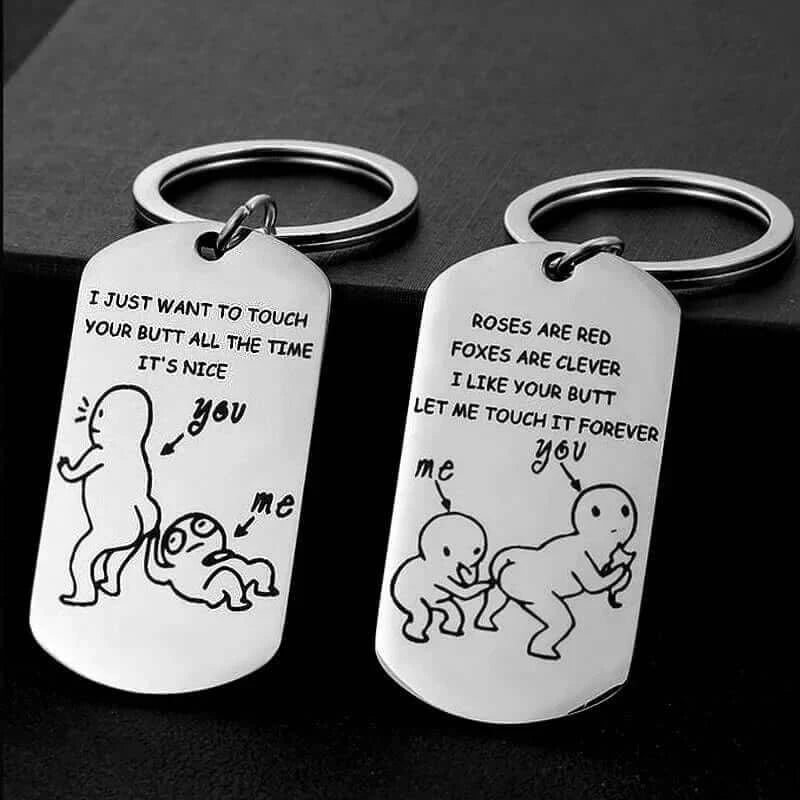 Funny Gifts Prank Toys Keychain Valentines Day Gift for Girlfriend/Boyfriend Party Favors Letters Personalised wedding Gifts