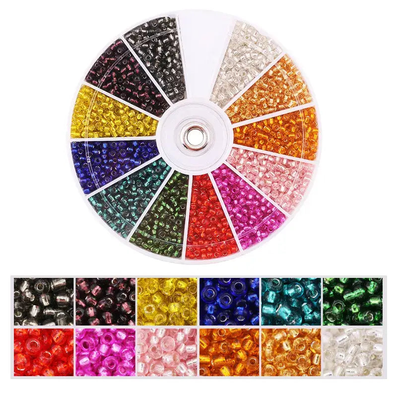 2000pcs/Lot 12Grids Glass Seed Beads Set Charms Jewelry Beads For Bracelet Necklace Earrings Handmade Craft DIY Jewelry 2030