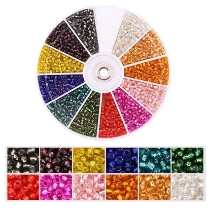 2000pcs/Lot 12Grids Glass Seed Beads Set Charms Jewelry Beads For Bracelet Necklace Earrings Handmade Craft DIY Jewelry 2030