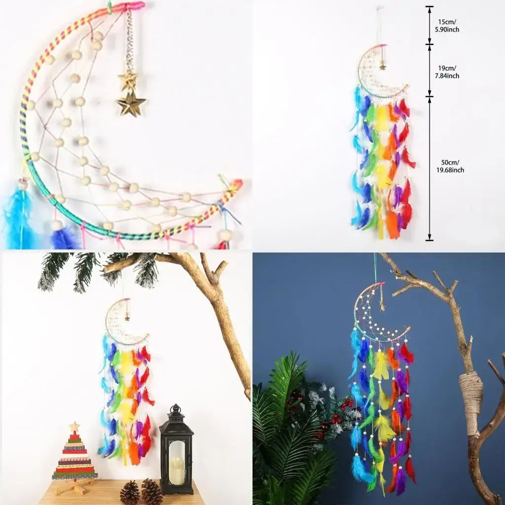 G6KF Dream Catcher Wall Decor with Handmade Dream Catchers Decoration Wall Hanging for Girls Bedroom Living Room