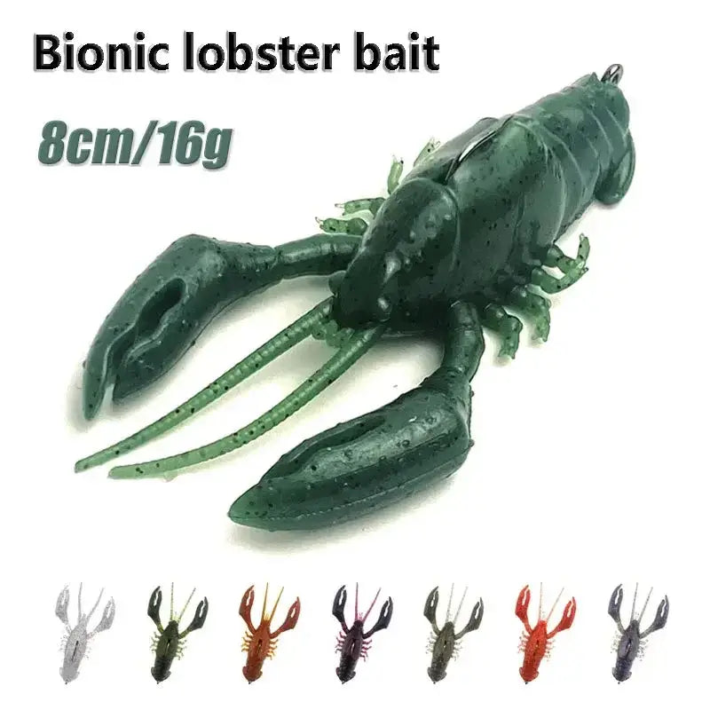 Lure Bionic Lobster Bait 8cm16g Submerged Hollow Lobster Soft Bait Multi-legged Hammer Shrimp Bait