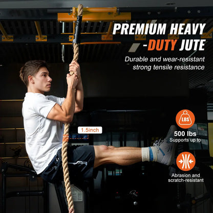 SucceBuy 10-30FT Gym Climbing Rope Gym Fitness Training Rope Gym Exercise Workout Rope for Adults, Climbing Rope for Fitness