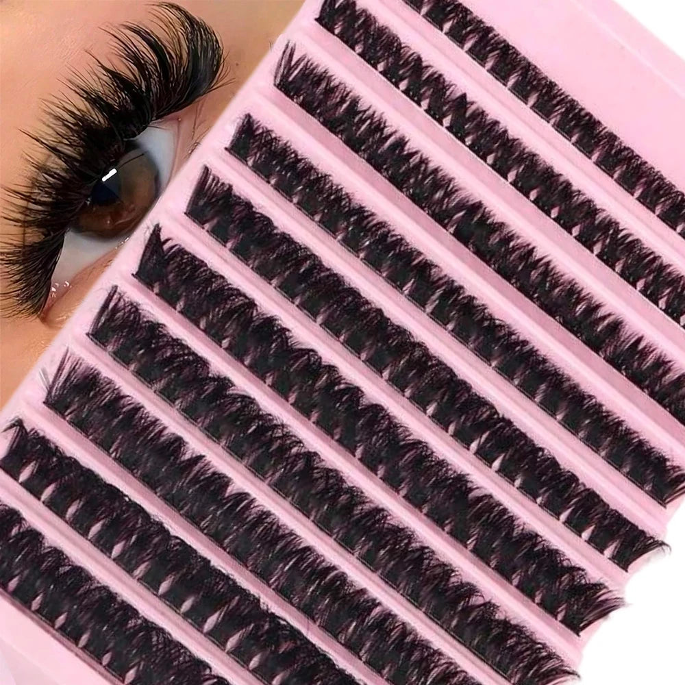 Cluster Lashes 240pcs – 40D Mixed Lengths 9–16mm | Ultra-Natural, Soft &amp; Light | Reusable | Beginner-Friendly