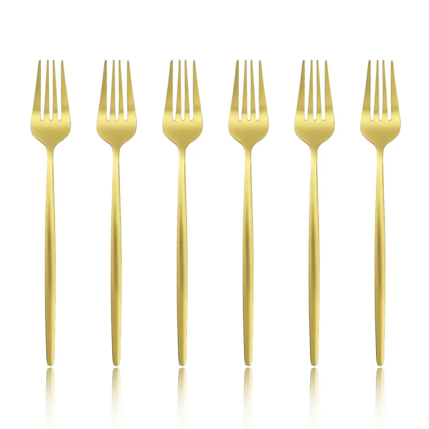 Silvere/Golden Stain Flatware Set - 6 Pcs Stainless Steel