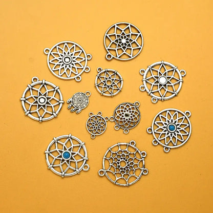 Dream Catcher Charms Dreamcatcher Connector Pendants For Diy Jewelry Making Materials Supplies Accessories