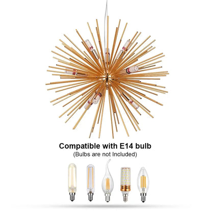 GreeLustr Gold Firework-Style LED Chandelier, 44 or 65 cm