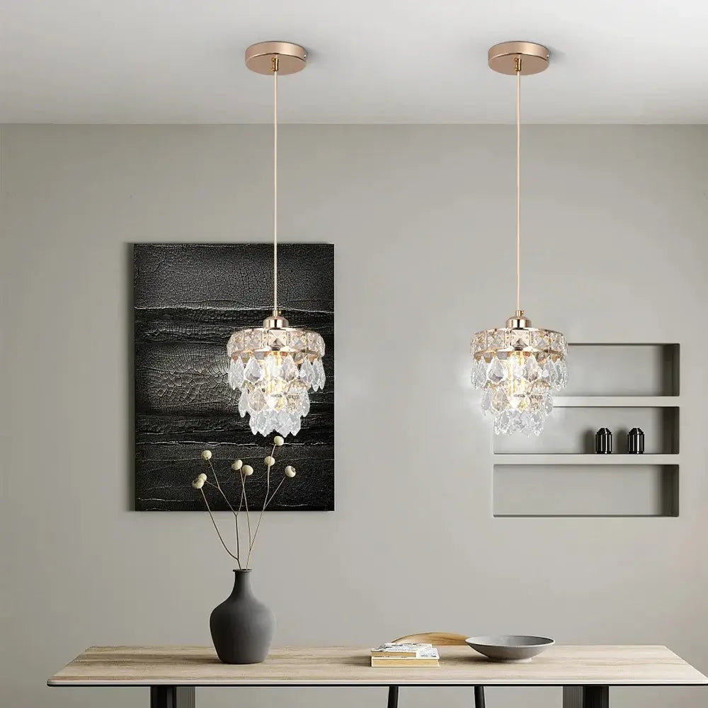 Vinilky Gold Crystal Pendant Light, SG03 or SG04