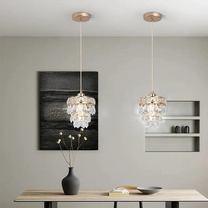 Vinilky Gold Crystal Pendant Light, SG03 or SG04