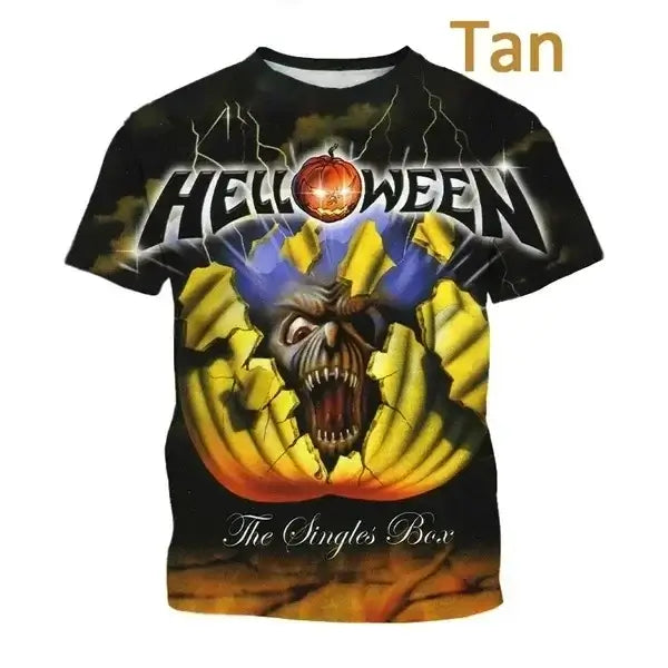 Halloween 3D Print Sports Quick Dry Breathable Men T-shirt Outdoor Street Party Casual Fashion Parent-child Outfits Short Sleeve