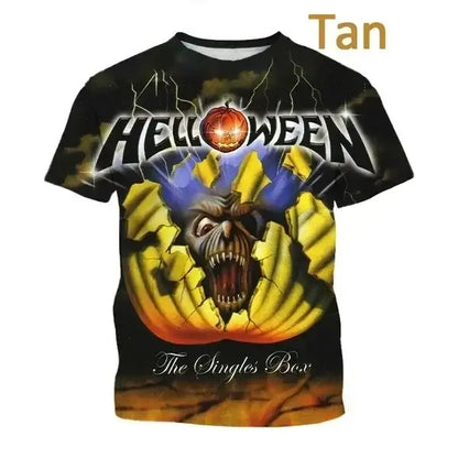 Halloween 3D Print Sports Quick Dry Breathable Men T-shirt Outdoor Street Party Casual Fashion Parent-child Outfits Short Sleeve