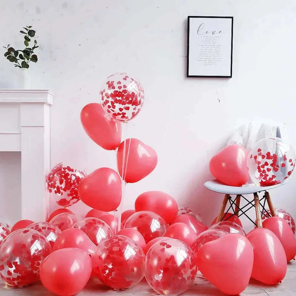 Happy Valentine’s Day Love Red Heart Bear Foil Balloons Wedding Anniversary Party Supplies Birthday Gift Home Outdoor Decoration