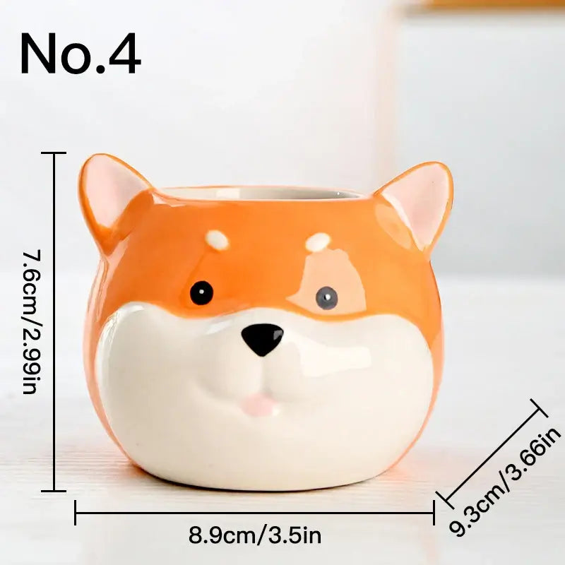 cute puppy succulent planter