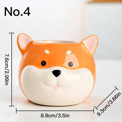 cute puppy succulent planter