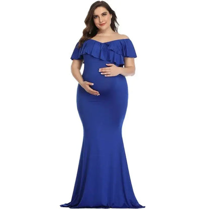Elegant Plus Size Maternity Dress for Photo Shoots
