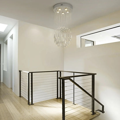 Modern Crystal Chandelier, Raindrop &amp; Ring Styles