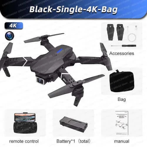 New E88Pro RC Drone 4K Professinal With 1080P Wide Angle Dual HD.