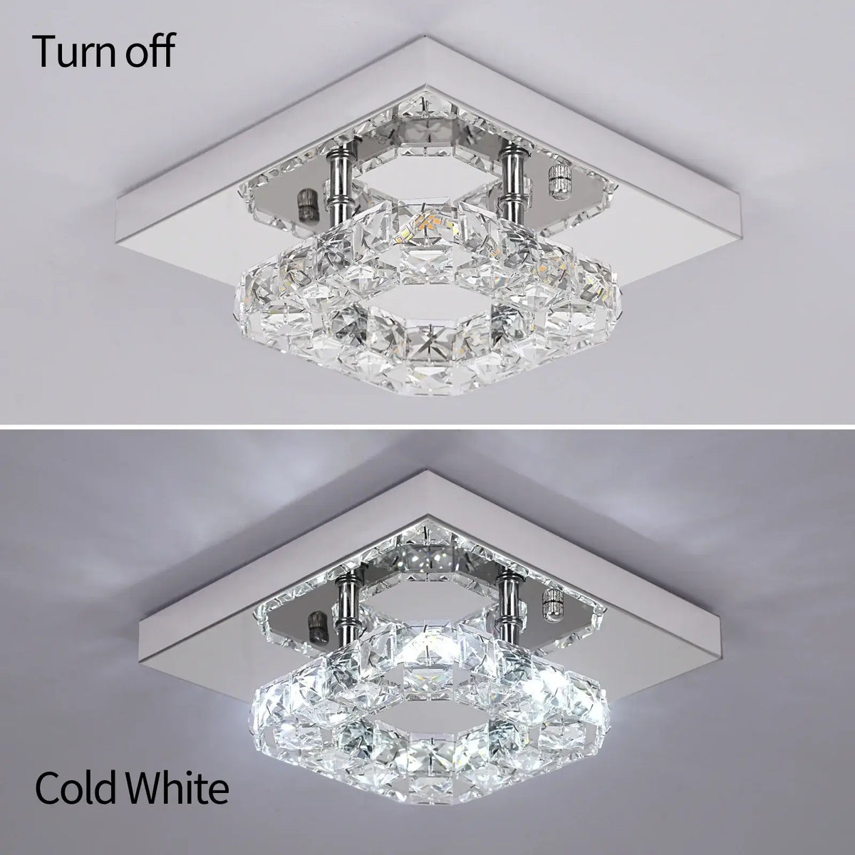 GreeLustr Crystal LED Ceiling Light, 20 or 27 cm