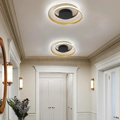 GreeLustr Dimmable LED Flush Mount Chandelier, Gold, White or Black