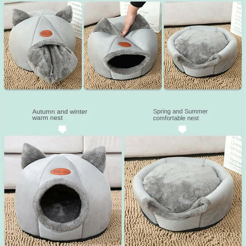 Cozy 2-In-1 Pet House Bed.