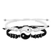 Tai Chi Yin Yang Couple Bracelet for Lover Handmade Woven Baided Rope Adjustable Bracelets Bff Friendship Bangles Jewelry Gift