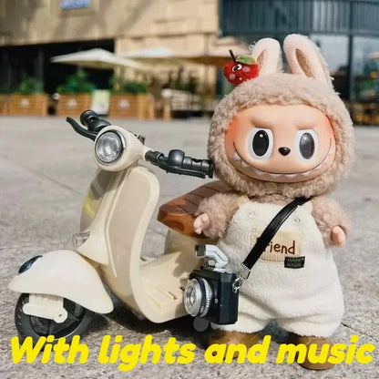 Labubu Doll Mini Electric Motorcycle with Lights &amp; Music