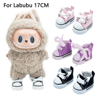 Labubu 17cm Doll Shoes - Fashion Canvas Accessories
