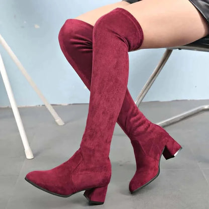 Chunky Over-the-Knee High Boots Woman Boots 2023 New Winter Women.