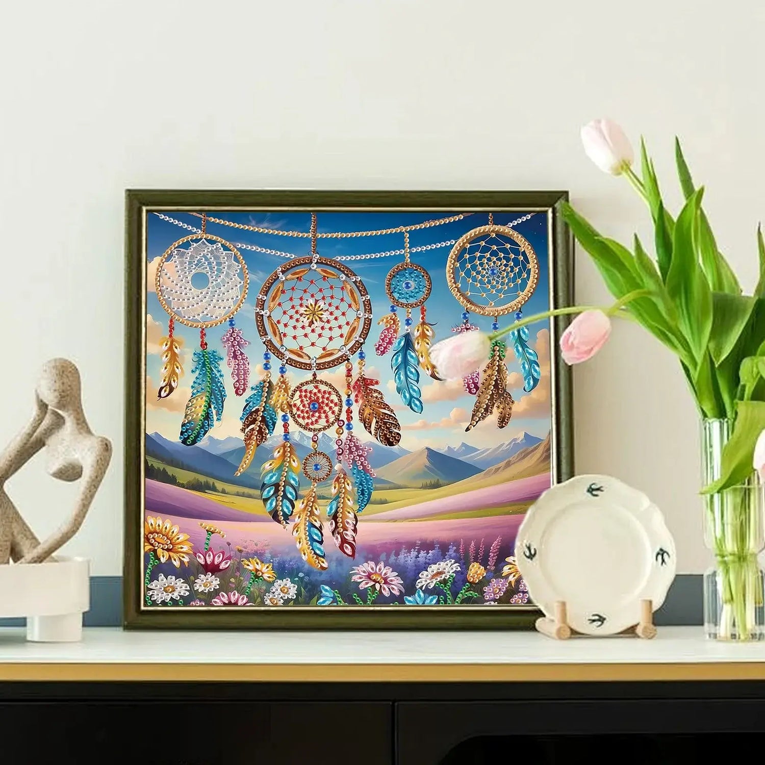 Dream catcher Special Shape Diamond Art Painting Kit for Adult Beginners,Crystal Diamond Dots Kit for Home Wall Decoration Gift