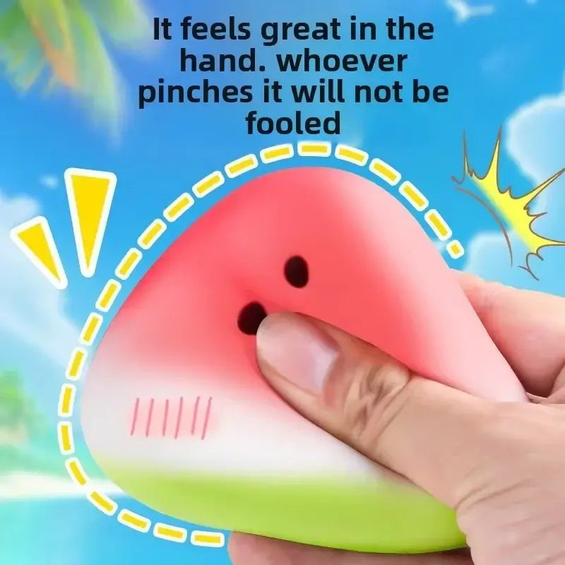 Sell Well Squishy Watermelon Fidget Toy Anti-Stress Slow Rising Fruit Pinch Squeeze Stress Reliever Funny Pressure Reducer Prop
